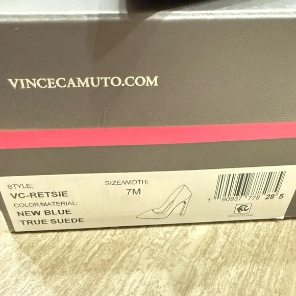 Vince Camuto Blue Suede Women's Heels Retsie size 7M Shoes - Picture 4 of 6